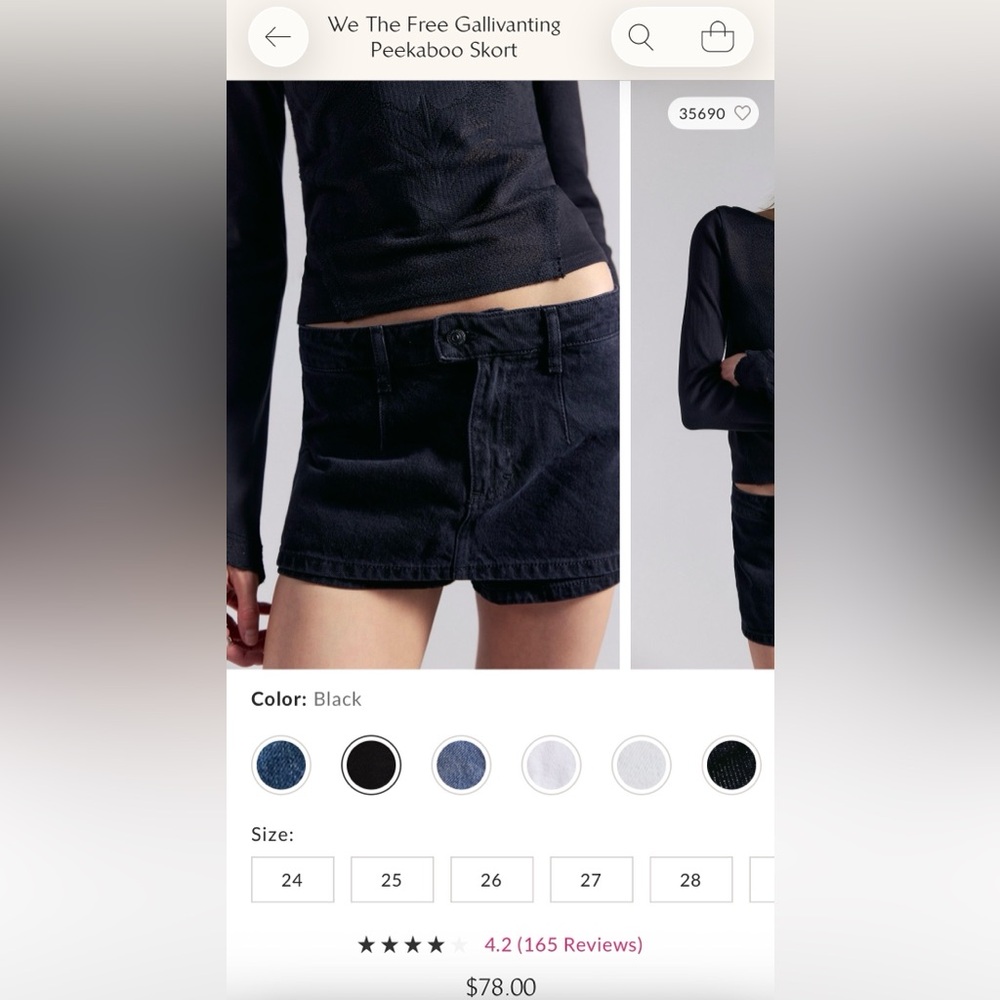 We the Free Galavanting Peekaboo Skort